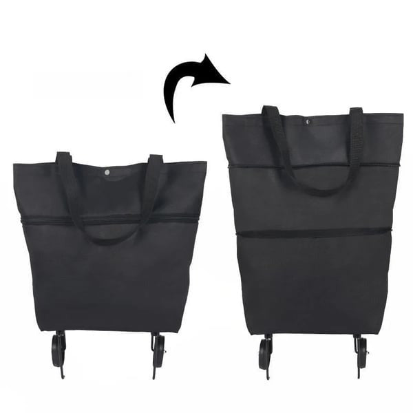 🛒2-in-1 Foldable Shopping Cart