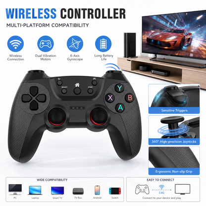 Multifunctional Game and Movie Superbox with Wireless Controller❌️No Monthly Fees💰