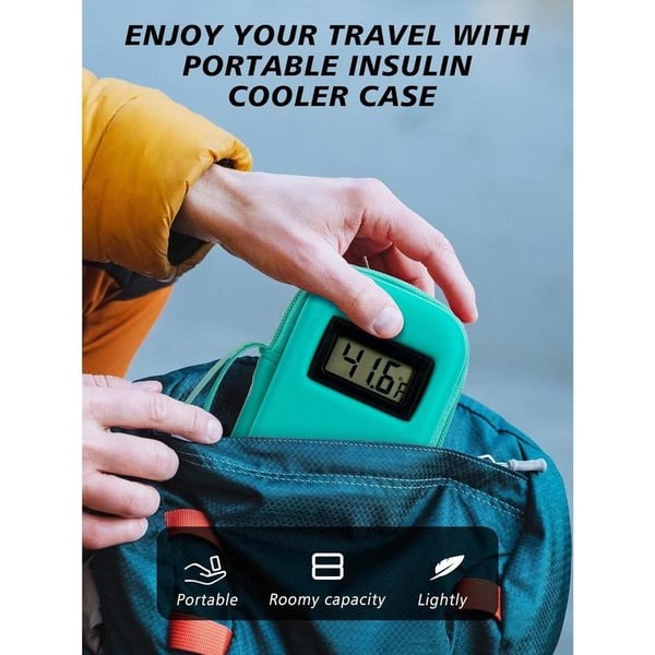 ❄️Travel Cooler Case with Temp Display 🌡️– Diabetic Friendly