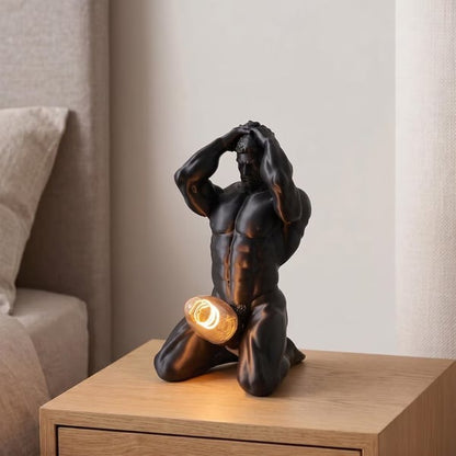 🔥Bold Male Figure Table Lamp, Artistic Statue Light