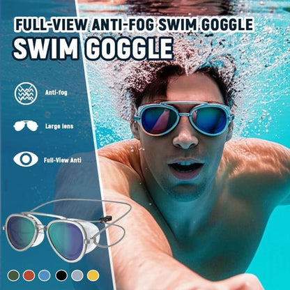 👓 Sunny Swim Goggles – UV Protection, Wide View, Chic Sunglass Look