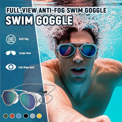 👓 Sunny Swim Goggles – UV Protection, Wide View, Chic Sunglass Look