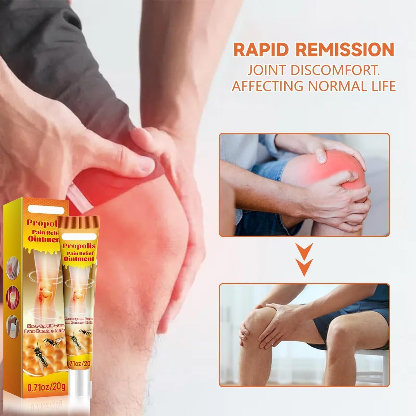 Natural bee venom ointment for joint pain relief