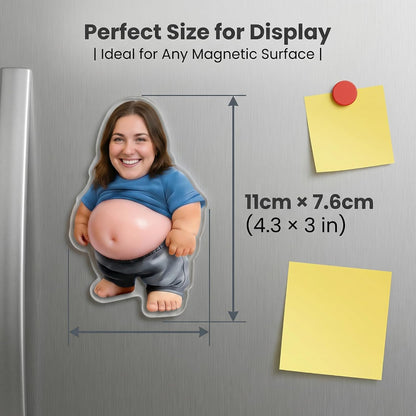 ⭐Personalised Face Squishy Belly Sensory Anti-Collision Acrylic Fridge Magnet
