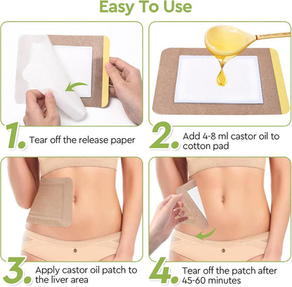 10pcs Castor Oil Pack Wrap