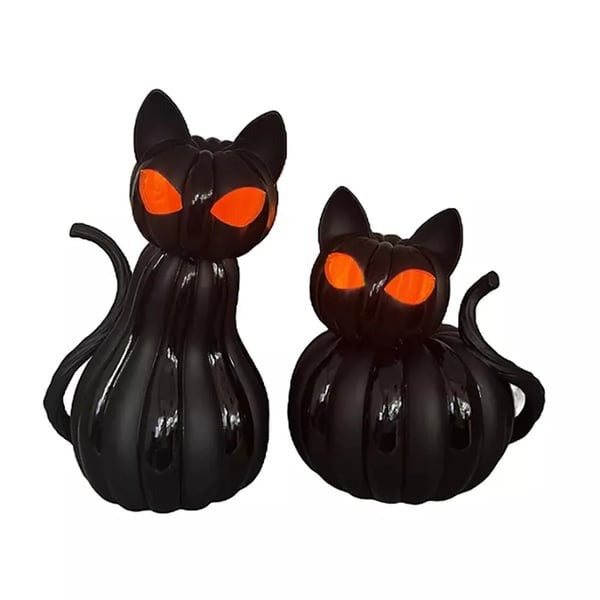 🎃 Halloween Glow-in-the-Dark Cat: 2-Piece Atmosphere Set