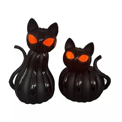 🎃 Halloween Glow-in-the-Dark Cat: 2-Piece Atmosphere Set