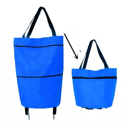 🛒2-in-1 Foldable Shopping Cart