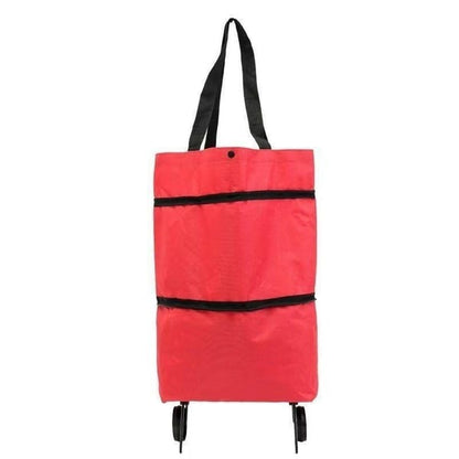🛒2-in-1 Foldable Shopping Cart