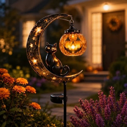 🎃Halloween Early Bird Special Sale 60% OFF🐱Pumpkin Moon Garden Stake Light