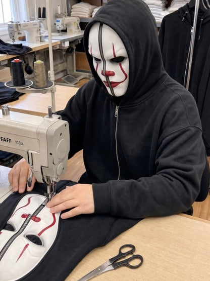 😱Horror Zip-Up Hoodie—Perfect for Horror Fans💀