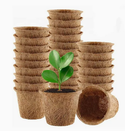 Coconut Coir Seedling Pots - Natural Biodegradable Plant Starter Cups