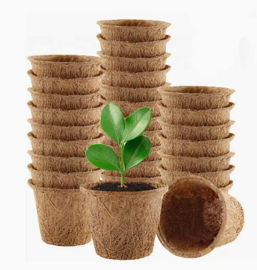 Coconut Coir Seedling Pots - Natural Biodegradable Plant Starter Cups