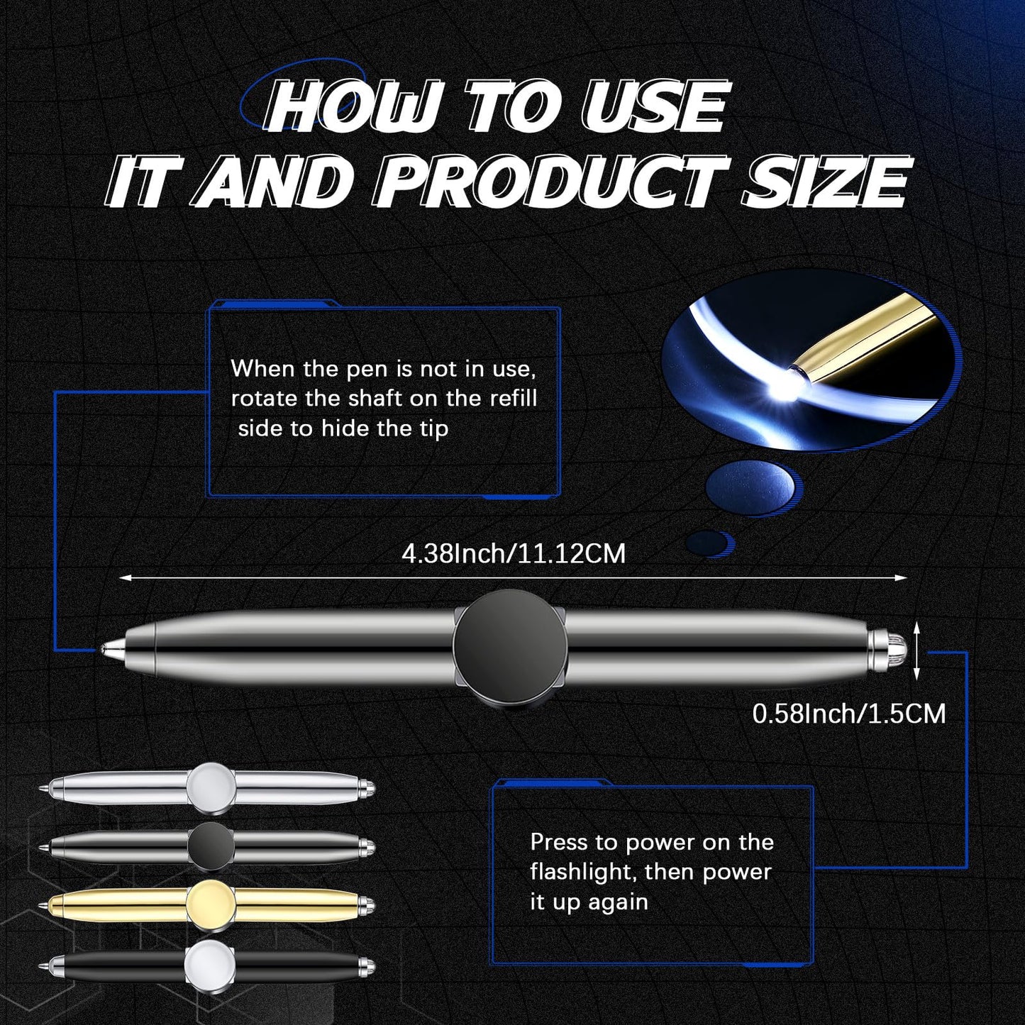 Fidget Spinning Pen with LED Light⚡ BUY 1 GET 1 FREE