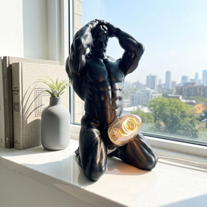 🔥Bold Male Figure Table Lamp, Artistic Statue Light