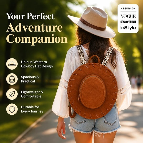 🤠Western Cowgirl Hat Backpack👜