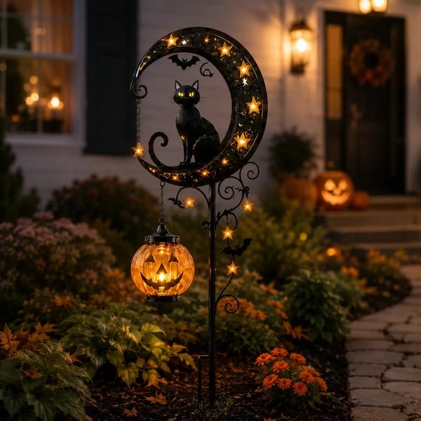 🎃Halloween Early Bird Special Sale 60% OFF🐱Pumpkin Moon Garden Stake Light