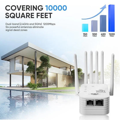 Dual-Band WiFi Range Extender – Stay Connected Everywhere!