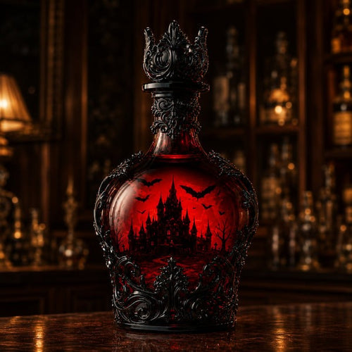 🔥Gothic Vampire Castle Whisky Decanter & Tumbler