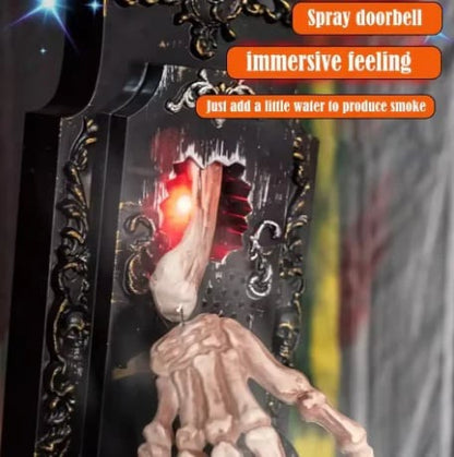 👻 Halloween Skeleton Hand Doorbell — Touch/Motion Activated with Red Light & Scary Sound