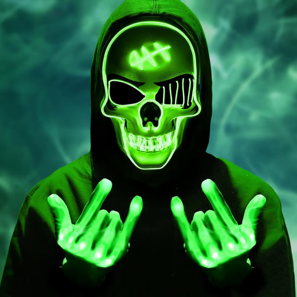 🎃2025 New Halloween Scary LED Skeleton Mask