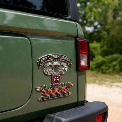 🪂U.S. Army 82nd Airborne Division Tribute Metal Car Emblem