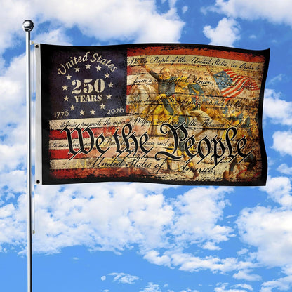 250 Years of Freedom “We The People” Double-Sided House Flag