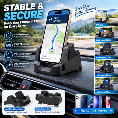 Phone Mount Holder Compatible with Tesla Model 3/Y 2021-2023 Model 3/Y 2024 Highland Accessories Silicone