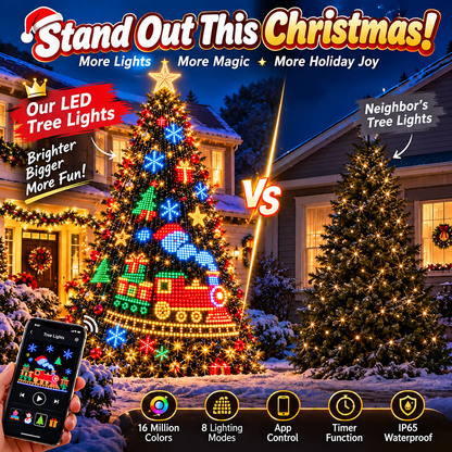 dht™⭐Better Than Neighbor's Tree🌲Smart Animated Christmas Tree Led Lights
