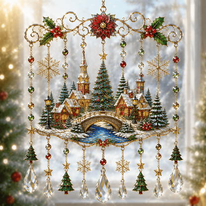🔥Last Day 49% OFF - Handmade Christmas Stained Glass Window Hanging