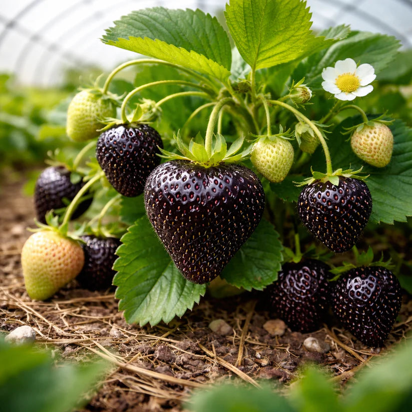 Giant Black Diamond Strawberries Seeds - Sweet,Nutrient-Rich & Easy to Grow at Home