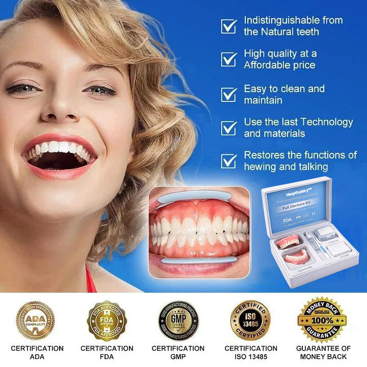 Hot Sale HazyGalaxy™ Custom-Fit Dentures ENDS TODAY 70% OFF | Smile with Confidence