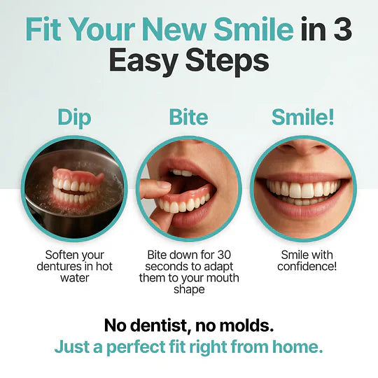 Hot Sale HazyGalaxy™ Custom-Fit Dentures ENDS TODAY 70% OFF | Smile with Confidence