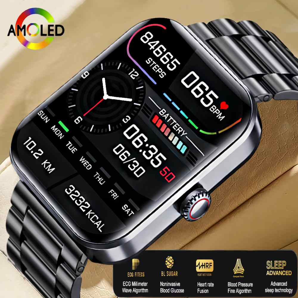 Multifunctional Health Monitoring Fashion Bluetooth Smartwatch