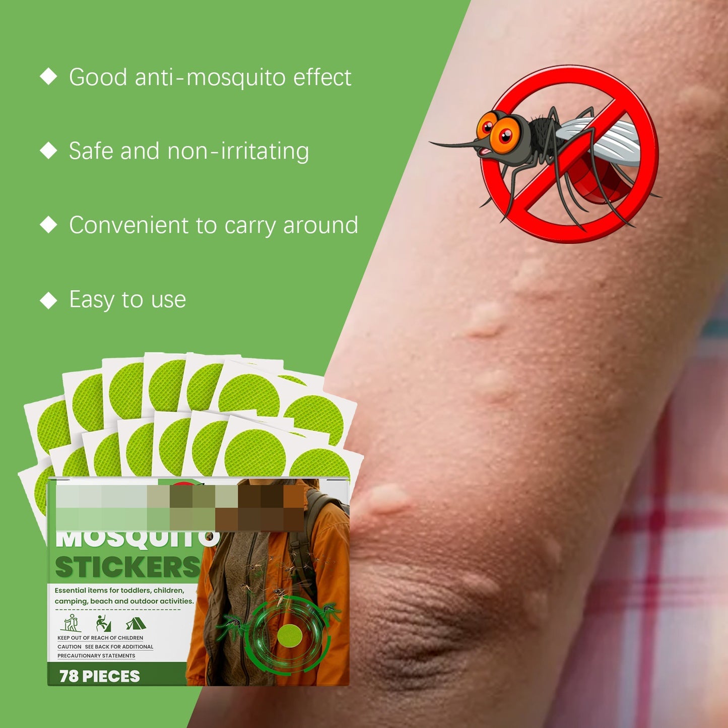 Natural Non-Toxic Mosquito Repellent Patches
