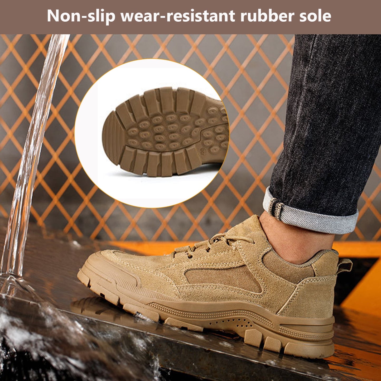 Anti-Smash & Anti-Puncture Men Safety Work Shoes