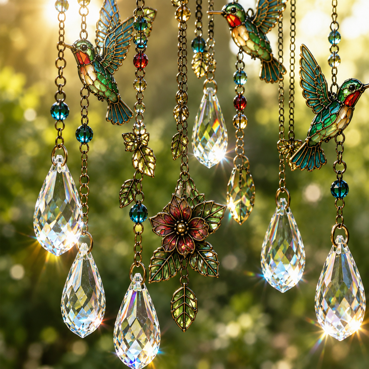 ✨Colorful Hummingbird Wind Chime