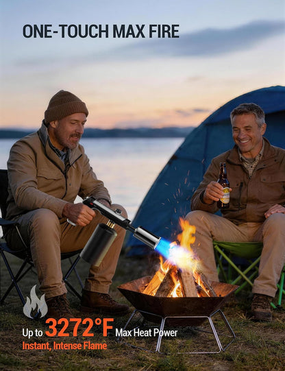 High-Heat Propane Torch – Adjustable Flame Torch for BBQ, Grilling & Charcoal Lighting
