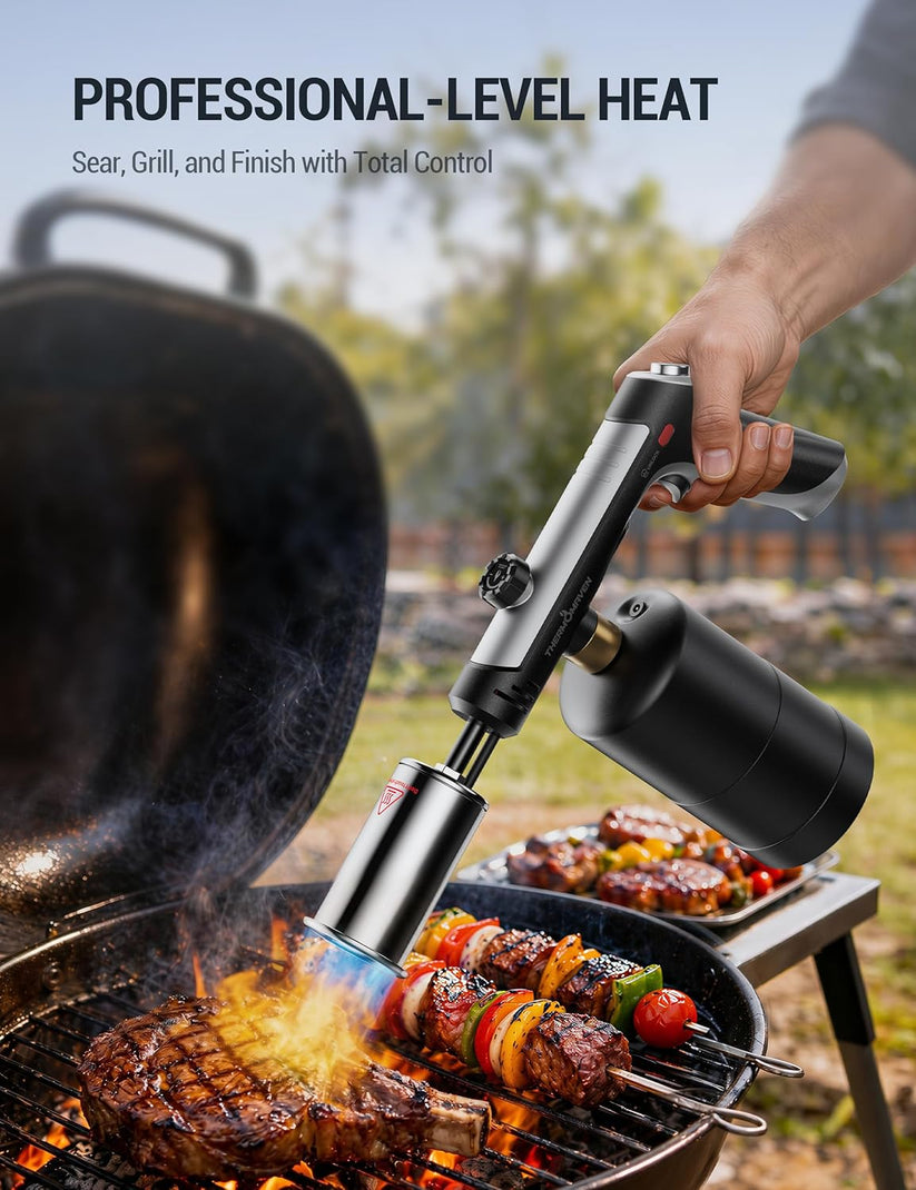 High-Heat Propane Torch – Adjustable Flame Torch for BBQ, Grilling & Charcoal Lighting