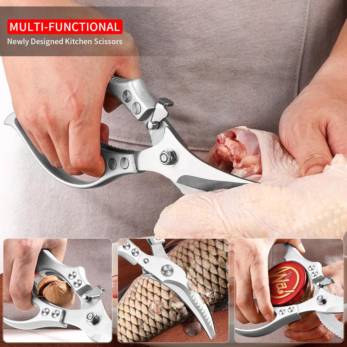 Heavy-Duty Multifunction Kitchen Shears