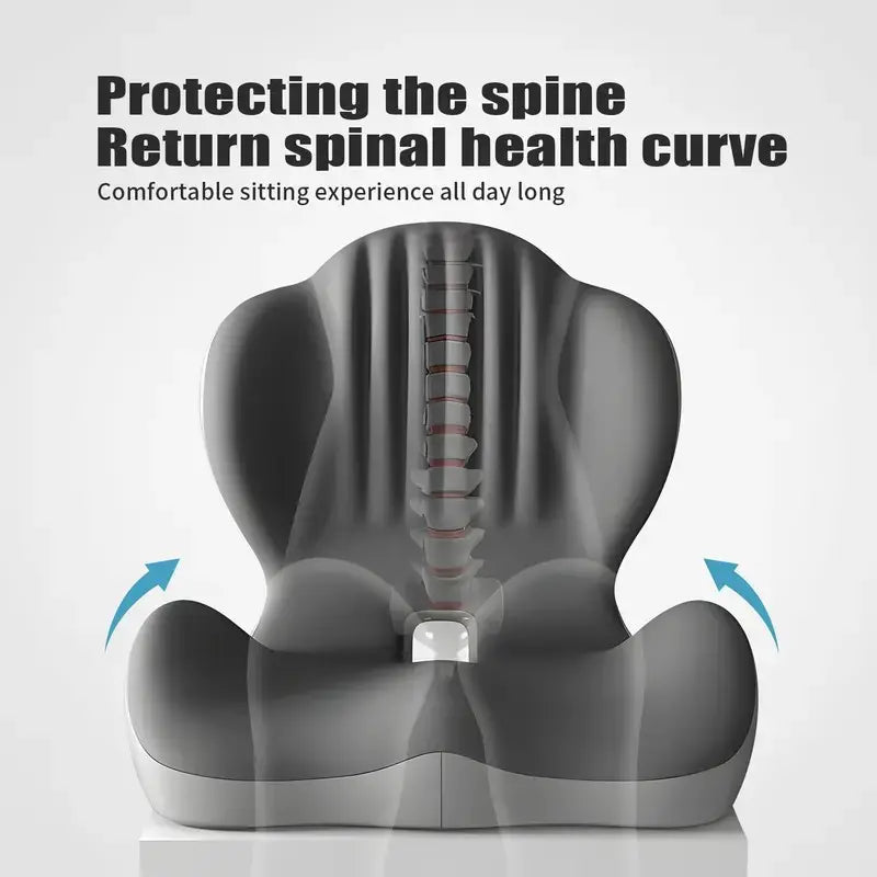 Memory Foam Ergonomic Seat Cushion for Back Pain Relief