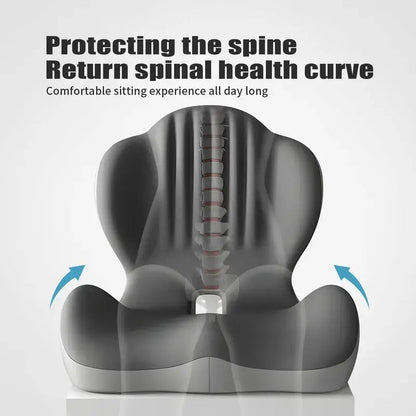 Memory Foam Ergonomic Seat Cushion for Back Pain Relief