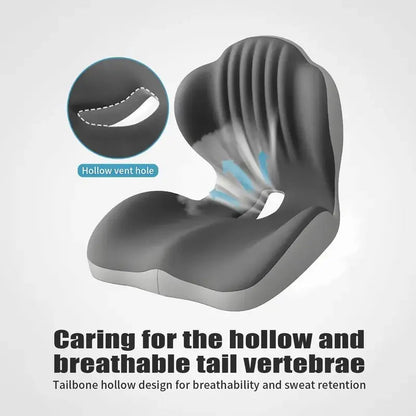 Memory Foam Ergonomic Seat Cushion for Back Pain Relief
