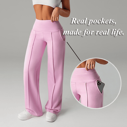 50% off! ⏰ Over 50,000 items sold! 💕 Women's Solid Color Wide-Leg Straight Pants