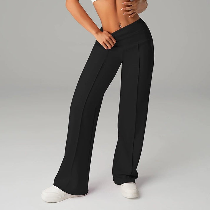 50% off! ⏰ Over 50,000 items sold! 💕 Women's Solid Color Wide-Leg Straight Pants