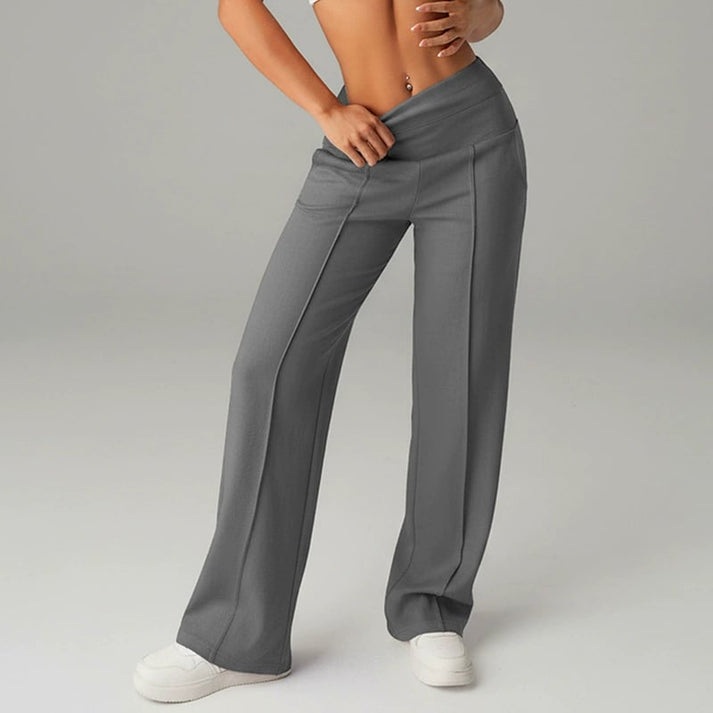 50% off! ⏰ Over 50,000 items sold! 💕 Women's Solid Color Wide-Leg Straight Pants