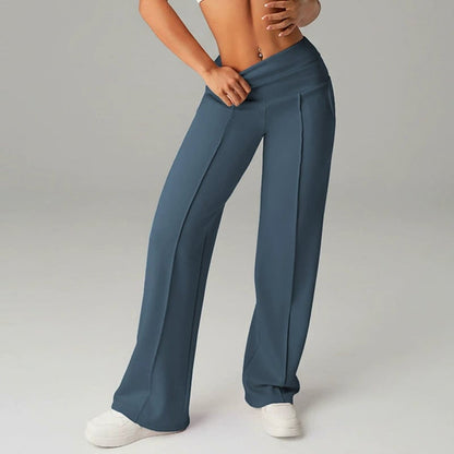 50% off! ⏰ Over 50,000 items sold! 💕 Women's Solid Color Wide-Leg Straight Pants