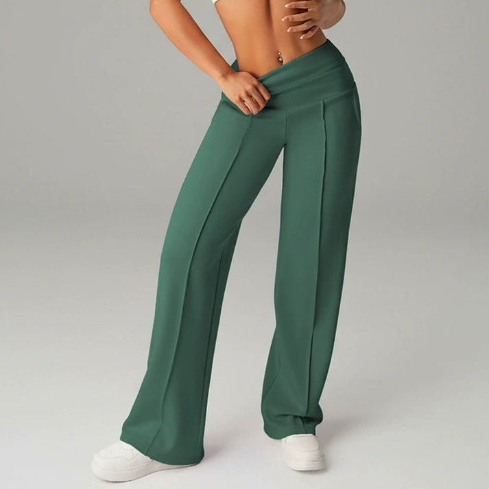 50% off! ⏰ Over 50,000 items sold! 💕 Women's Solid Color Wide-Leg Straight Pants
