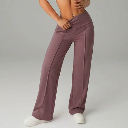 50% off! ⏰ Over 50,000 items sold! 💕 Women's Solid Color Wide-Leg Straight Pants