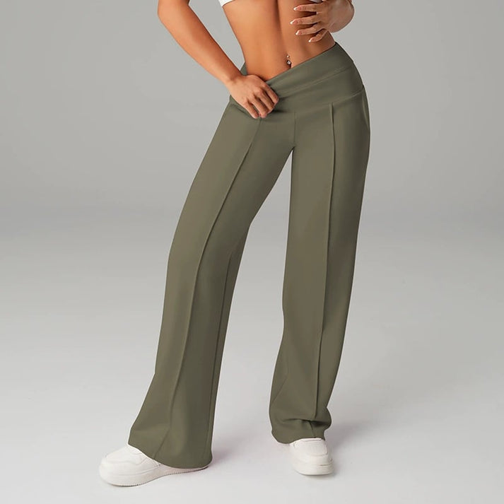 50% off! ⏰ Over 50,000 items sold! 💕 Women's Solid Color Wide-Leg Straight Pants